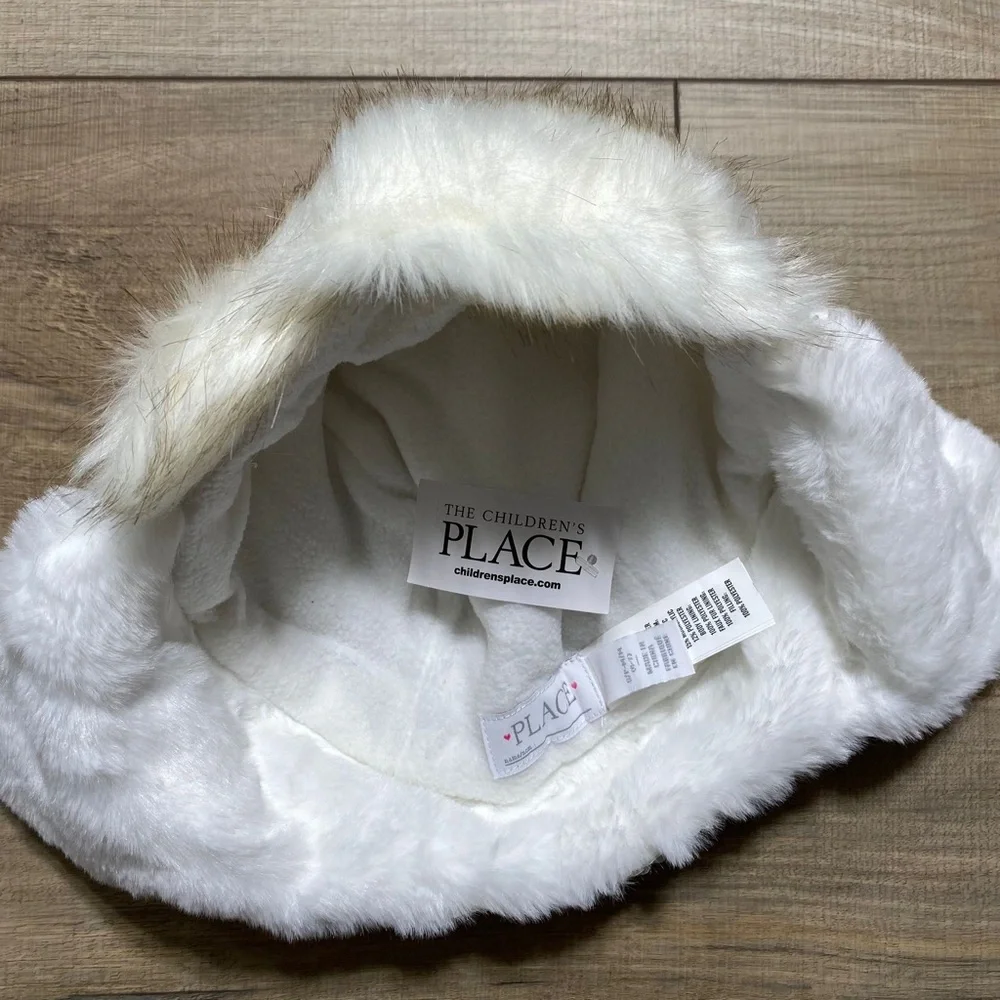 The Children's Place Girls' Holographic Faux Fur Sequin Hat Size 4-7 Years (S-M)
